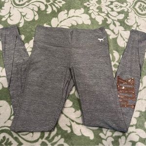 Victoria’s Secret PINK light gray yoga leggings